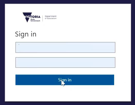 Login window