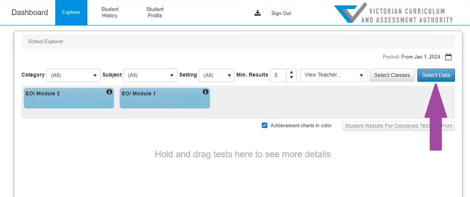 Select data